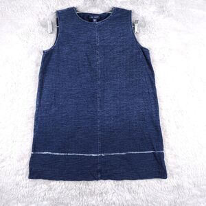 J Jill Pure Jill Shirt Indigo Womens Size Small 100% Cotton Tunic Tank Top